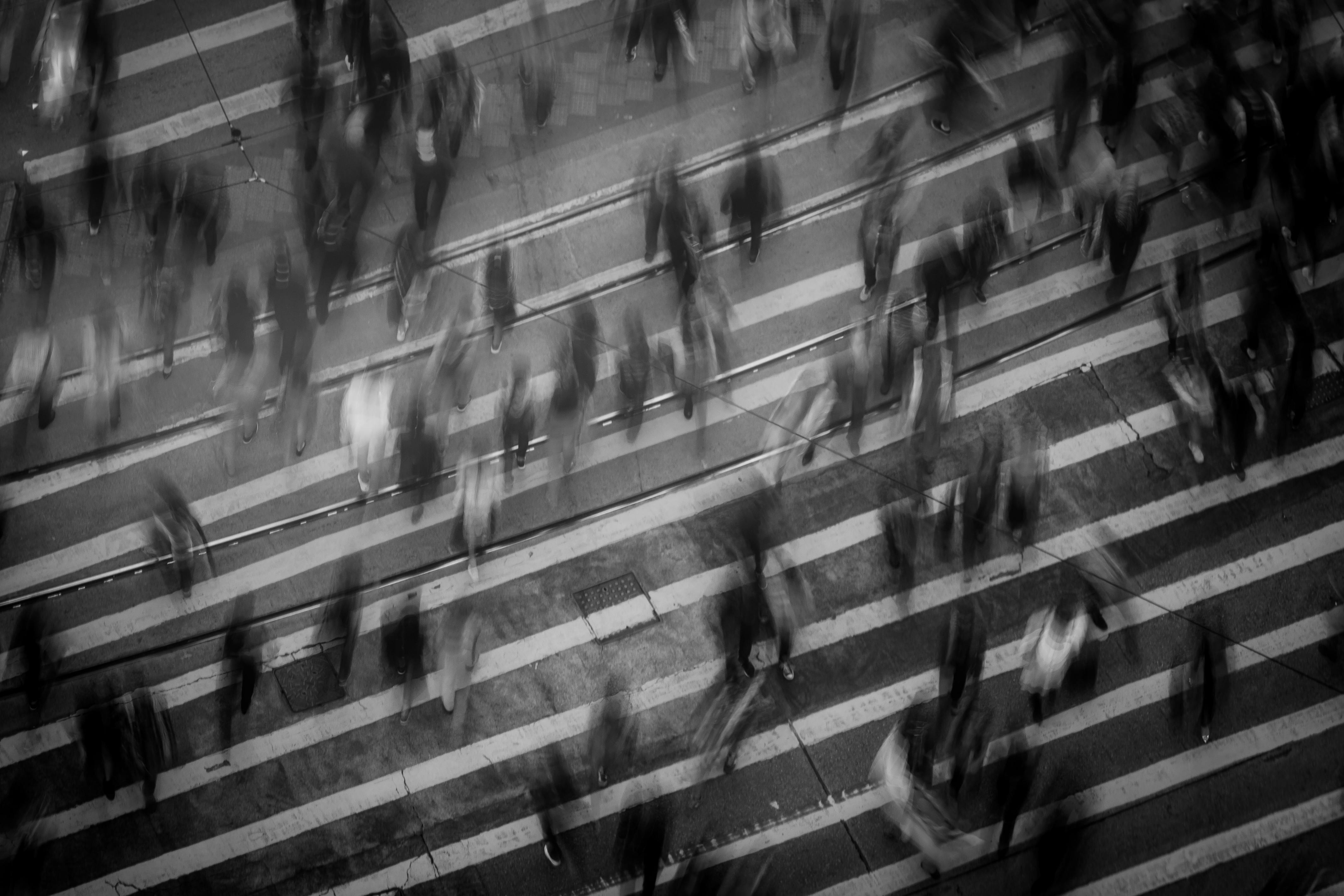 foot traffic in the shibuya crossing